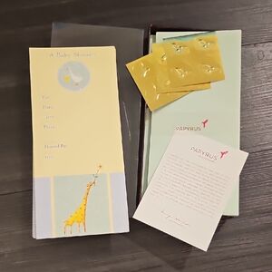 BRAND NEW Papyrus Yellow and Blue Baby Shower Invitation Set X 2